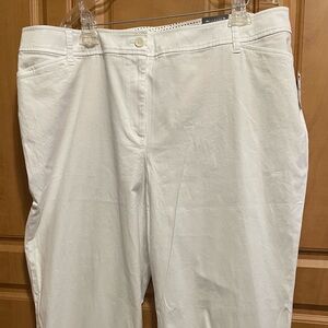 Talbots Perfect Crop Pants in Crisp White Size 20W